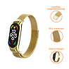 Strap-it® Strap-it Xiaomi Mi Band 7 Milanese band (goud) Strap-it® Strap-it Xiaomi Mi Band 7 Milanese band (goud)