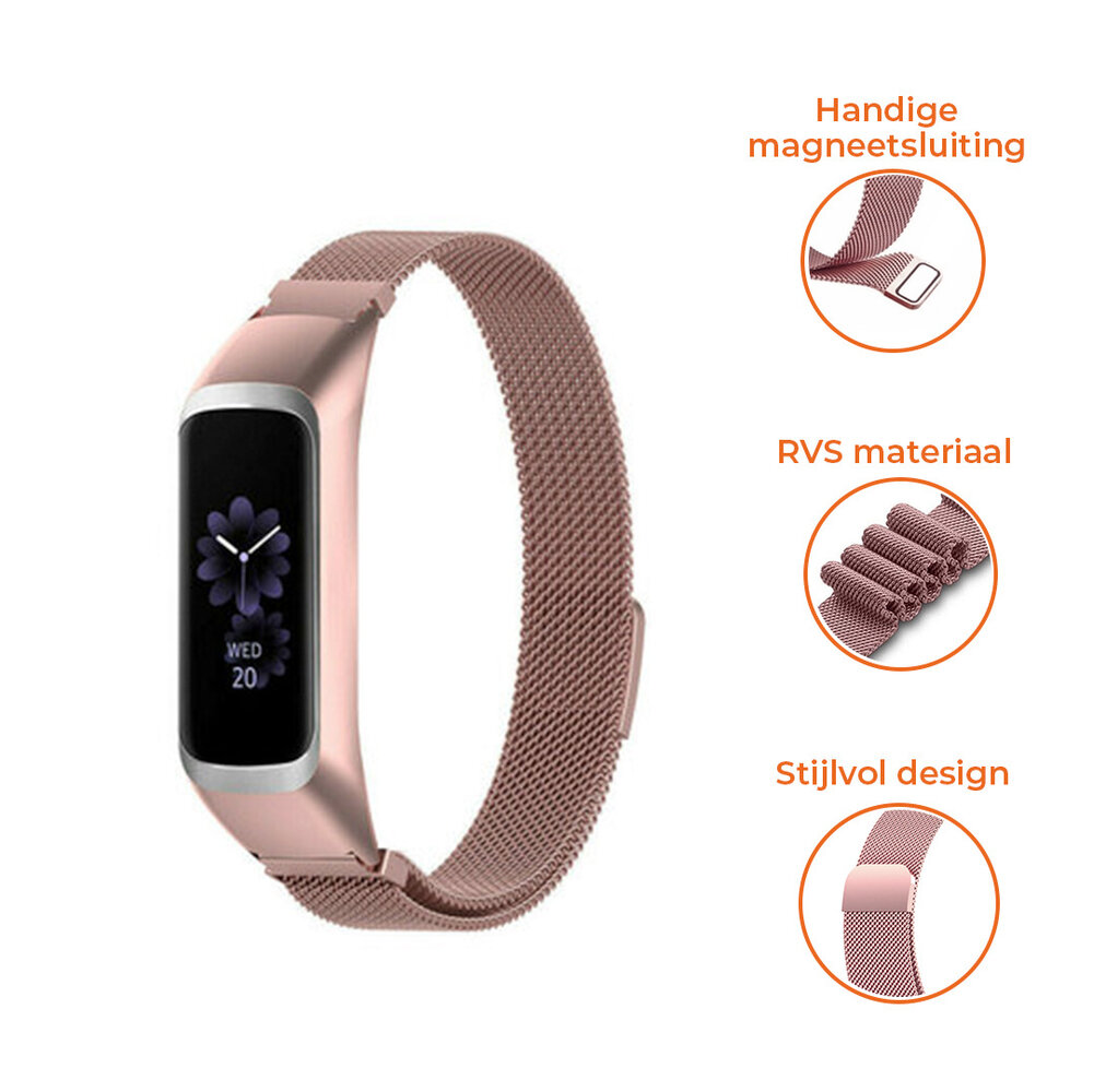 Strap-it® Strap-it Samsung Galaxy Fit 2 Milanese band (rosé pink) Strap-it® Strap-it Samsung Galaxy Fit 2 Milanese band (rosé pink)