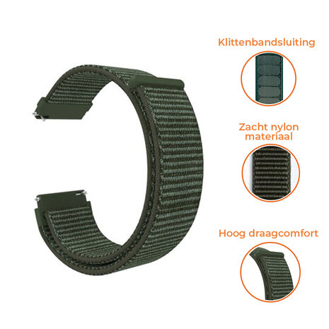 Strap-it® Strap-it Polar Pacer nylon band (donkergroen)