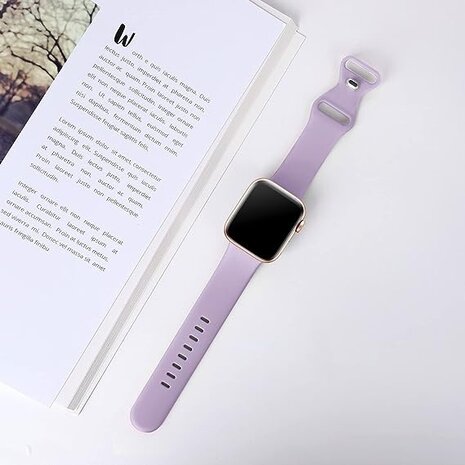 Strap-it® Strap-it Apple Watch siliconen bandje (lichtpaars)