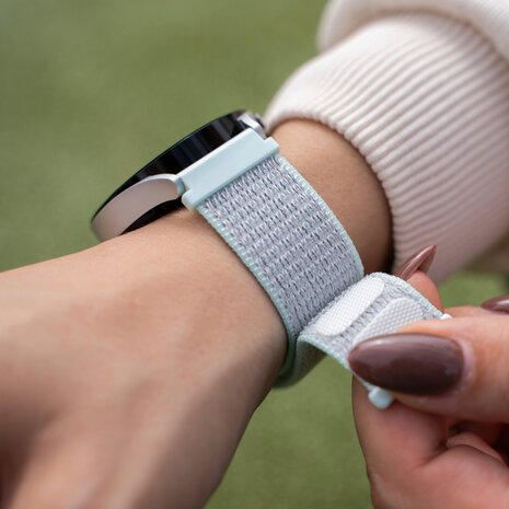 Strap-it® Strap-it Polar Ignite nylon bandje (licht cyaan)