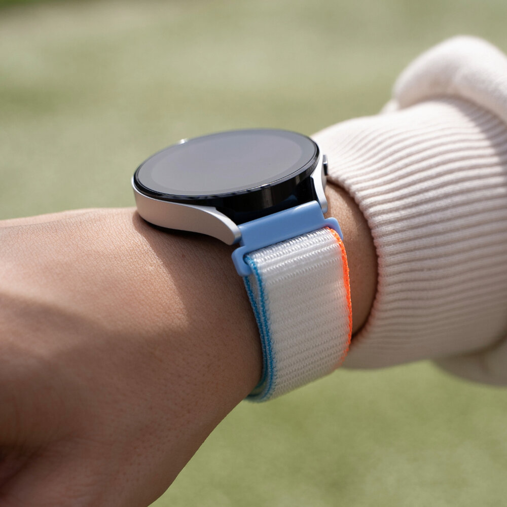 Strap-it® Strap-it Xiaomi Amazfit GTS nylon bandje (milk white)