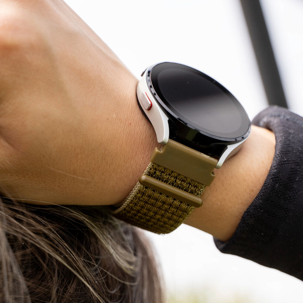 Strap-it® Strap-it Amazfit GTR 2 nylon band (olijf) Strap-it® Strap-it Amazfit GTR 2 nylon band (olijf)