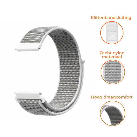Strap-it® Strap-it Xiaomi Amazfit Bip nylon band (zeeschelp)
