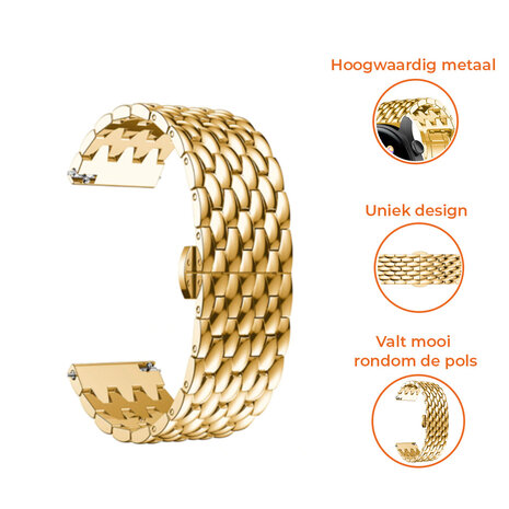 Strap-it® Strap-it Polar Grit X Pro stalen draak band (goud)