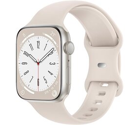 Strap-it® Apple Watch siliconen bandje (sterrenlicht)