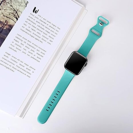 Strap-it® Strap-it Apple Watch siliconen bandje (aqua)