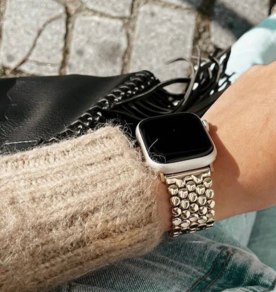 Strap-it® Strap-it Apple Watch 8 stalen vis band (zilver)