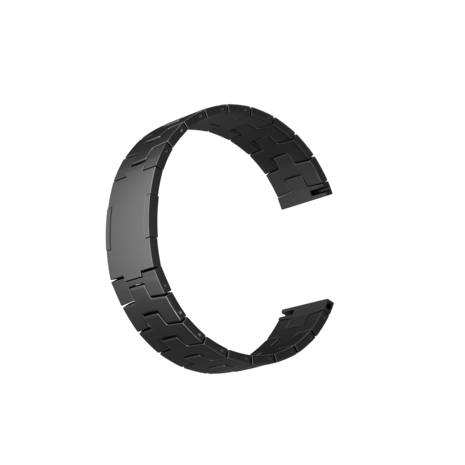 Strap-it® Strap-it OnePlus Watch titanium grain band (platte sluiting) (grafiet)