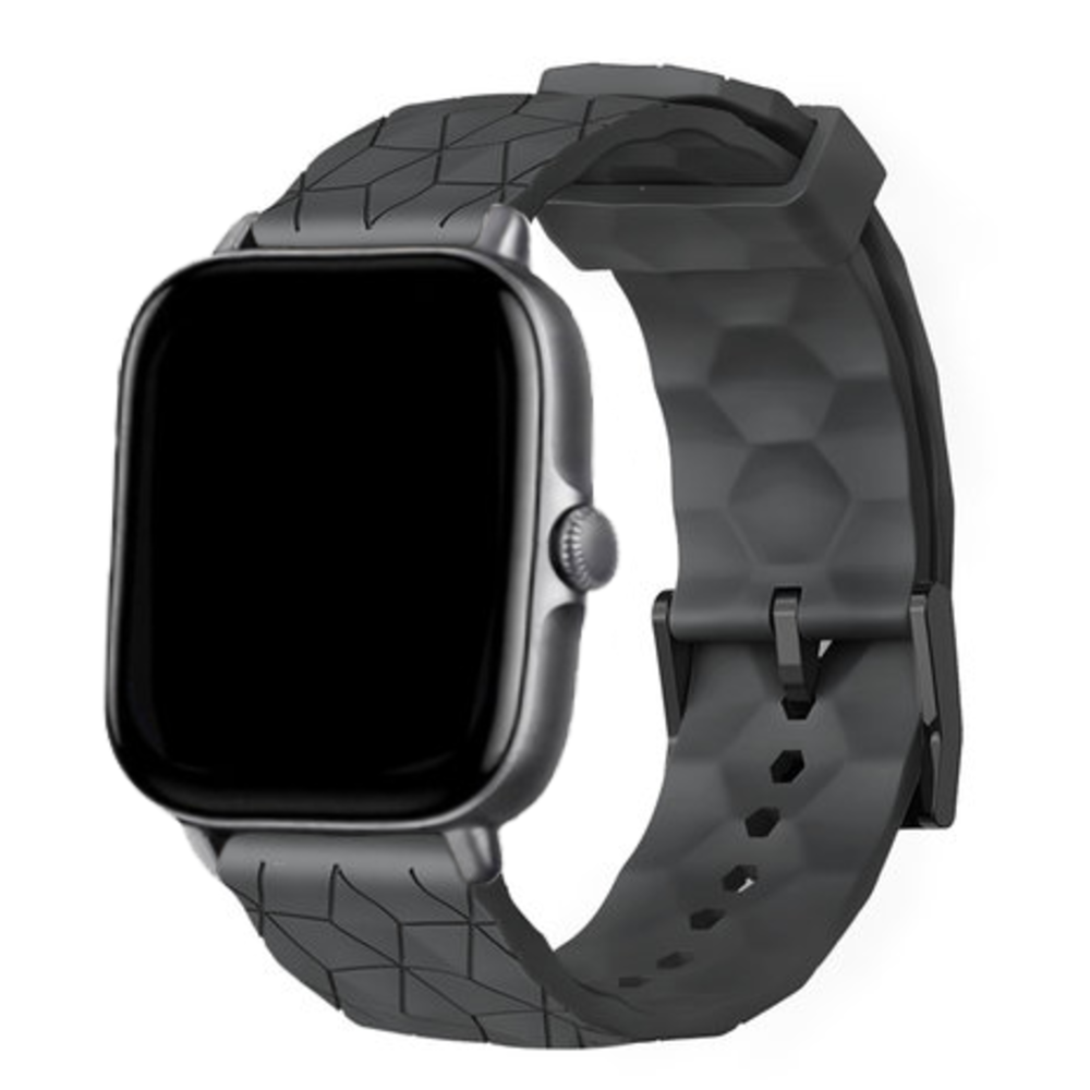 Strap-it® Strap-it Xiaomi Amazfit GTS silicone hexa band (zwart)