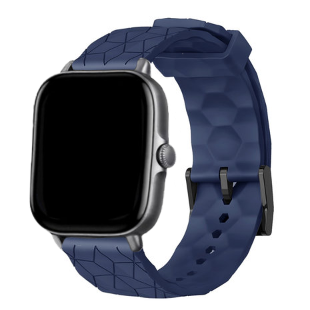 Strap-it® Strap-it Xiaomi Amazfit GTS silicone hexa band (donkerblauw)