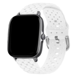 Strap-it® Xiaomi Amazfit Bip gevlochten siliconen bandje (wit)
