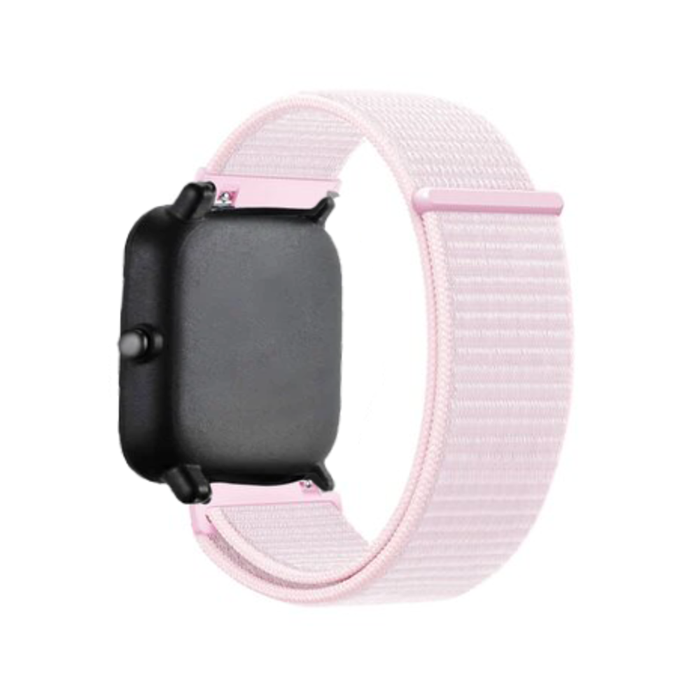 Strap-it® Strap-it Xiaomi Amazfit Bip nylon bandje (lichtroze) Strap-it® Strap-it Xiaomi Amazfit Bip nylon bandje (lichtroze)