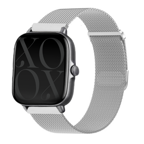 xoxo Wildhearts xoxo Wildhearts Xiaomi Amazfit GTS Milanese band (zilver)