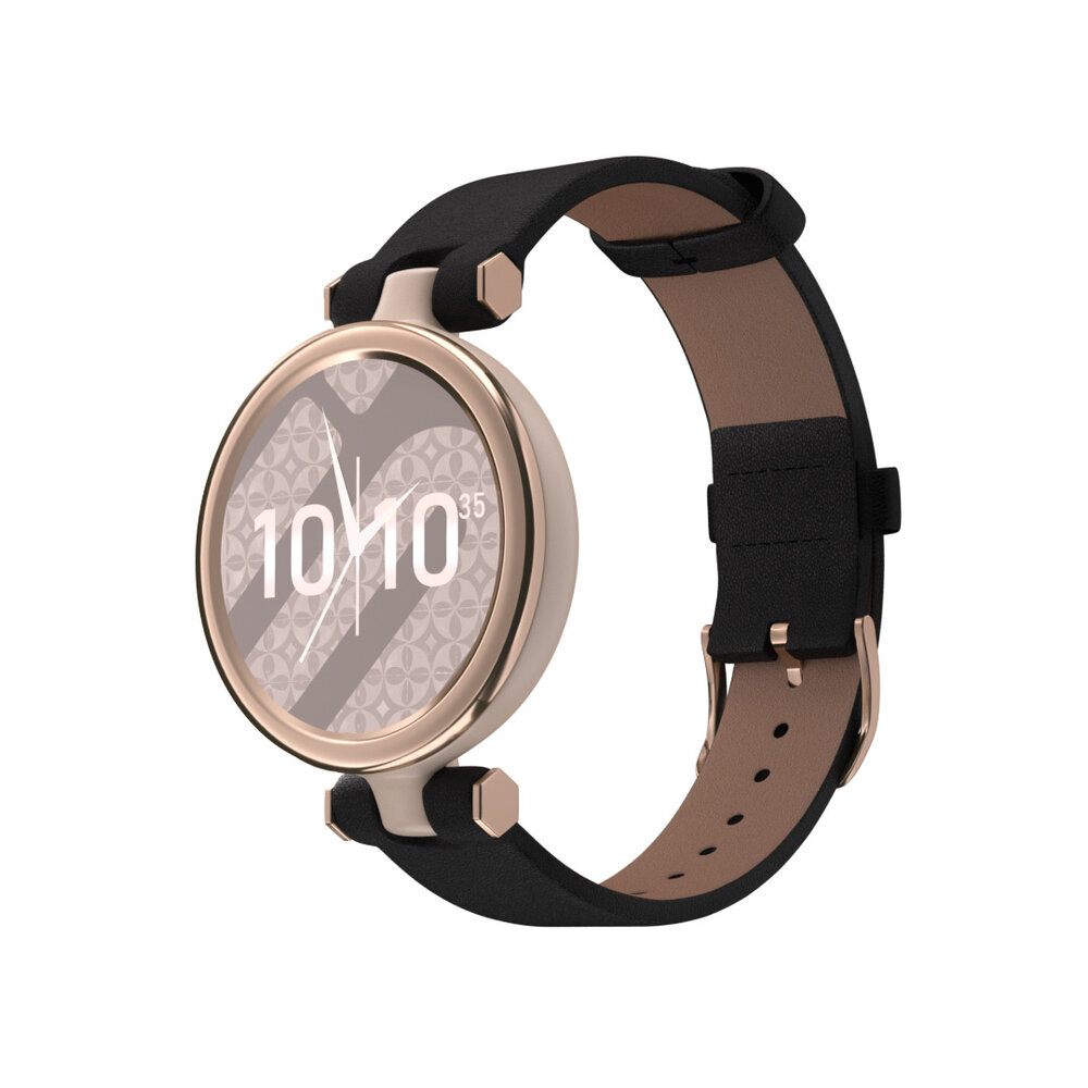 Strap-it® Strap-it Garmin Lily leren bandje (zwart)