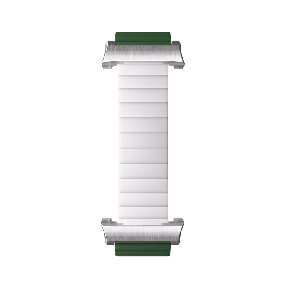 Strap-it® Strap-it Oppo Watch Free silicone link bandje (groen/wit)