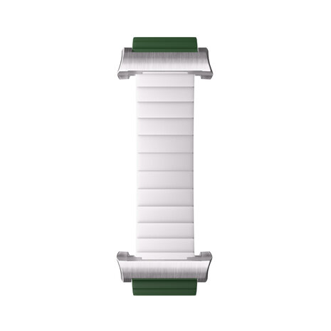 Strap-it® Strap-it Oppo Watch Free silicone link bandje (groen/wit)