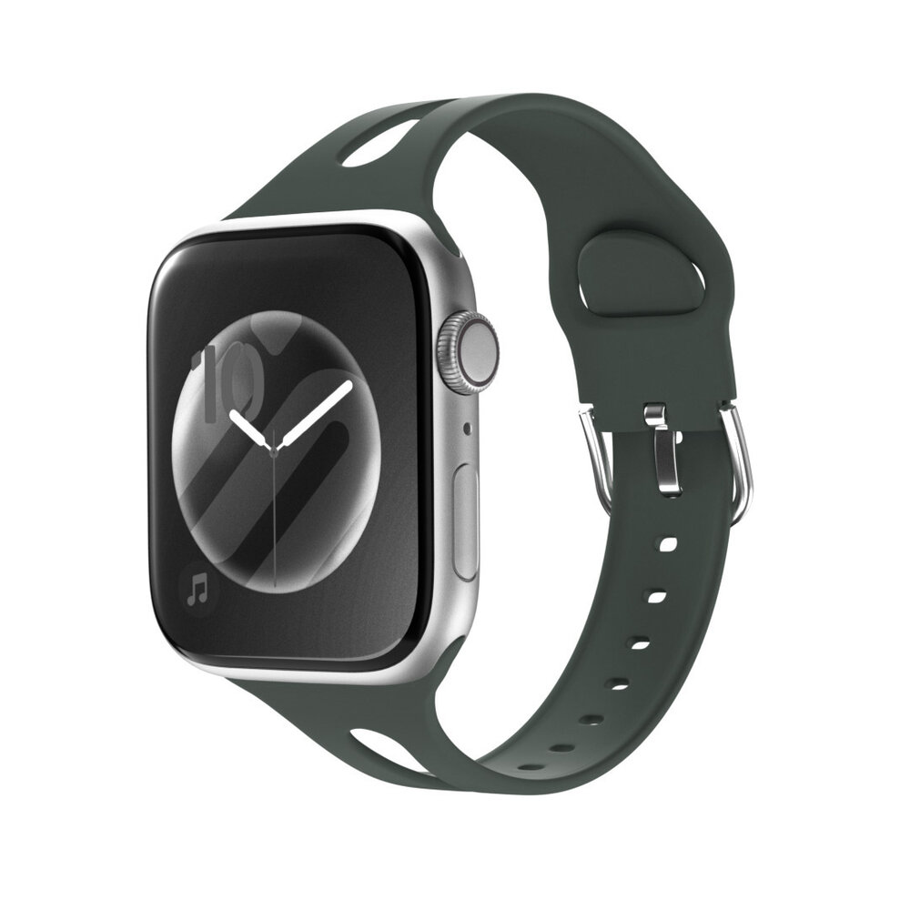 Strap-it® Strap-it Apple Watch slim silicone band (groen)