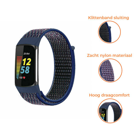 Bracelet nylon Fitbit Charge 6 (indigo blue) 