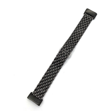 Strap-it® Strap-it Fitbit Charge 6 stalen draak band (zwart)
