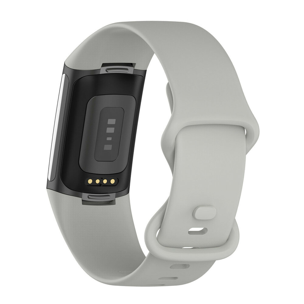 Strap-it® Strap-it Fitbit Charge 6 siliconen bandje (grijs)