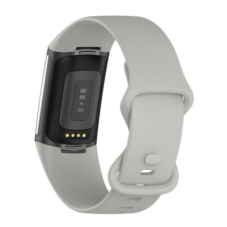Strap-it® Strap-it Fitbit Charge 6 siliconen bandje (grijs)