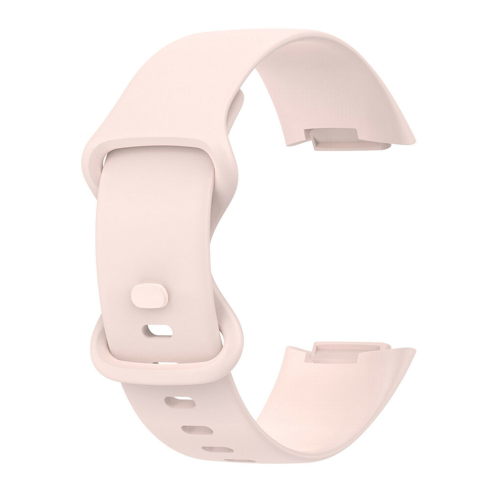 Strap-it® Strap-it Fitbit Charge 6 siliconen bandje (lichtroze)
