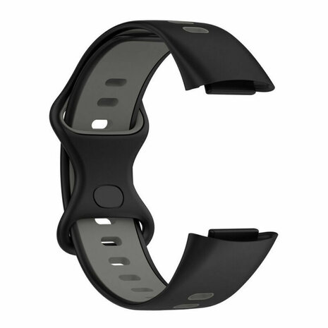 Strap-it® Strap-it Fitbit Charge 6 sport band (zwart/grijs) Strap-it® Strap-it Fitbit Charge 6 sport band (zwart/grijs)