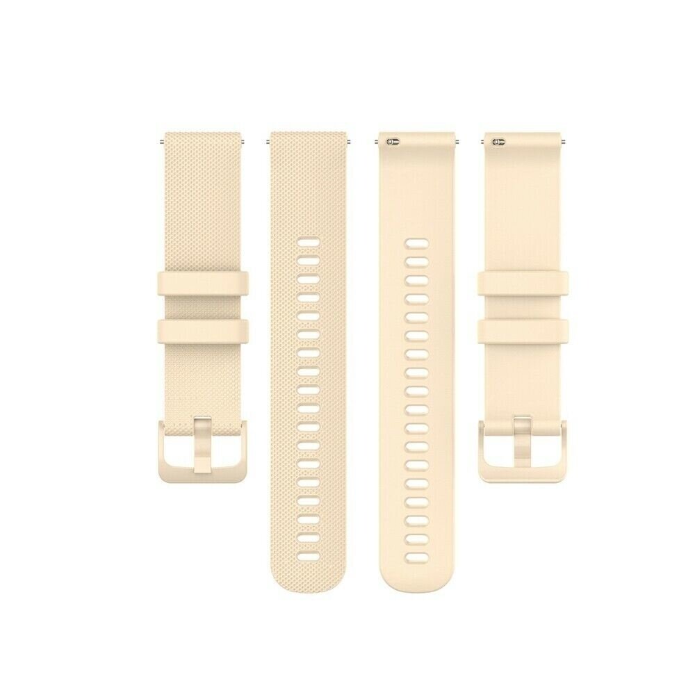 Strap-it® Strap-it Garmin Vivoactive 5 luxe siliconen bandje (beige)
