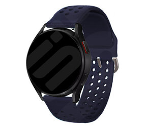 Strap-it® Garmin Vivoactive 5 siliconen bandje met gaatjes (donkerblauw)