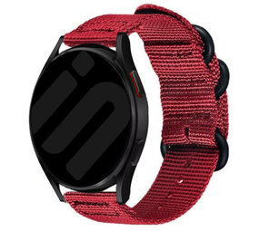 Strap-it® Garmin Vivoactive 5 nylon gesp band (rood)