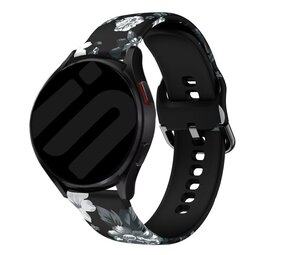 Strap-it® Grey Flower Garmin Vivoactive 5 bandje