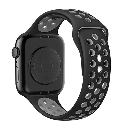 Bandz Bandz Apple Watch Dual Snap sport band (zwart/grijs)