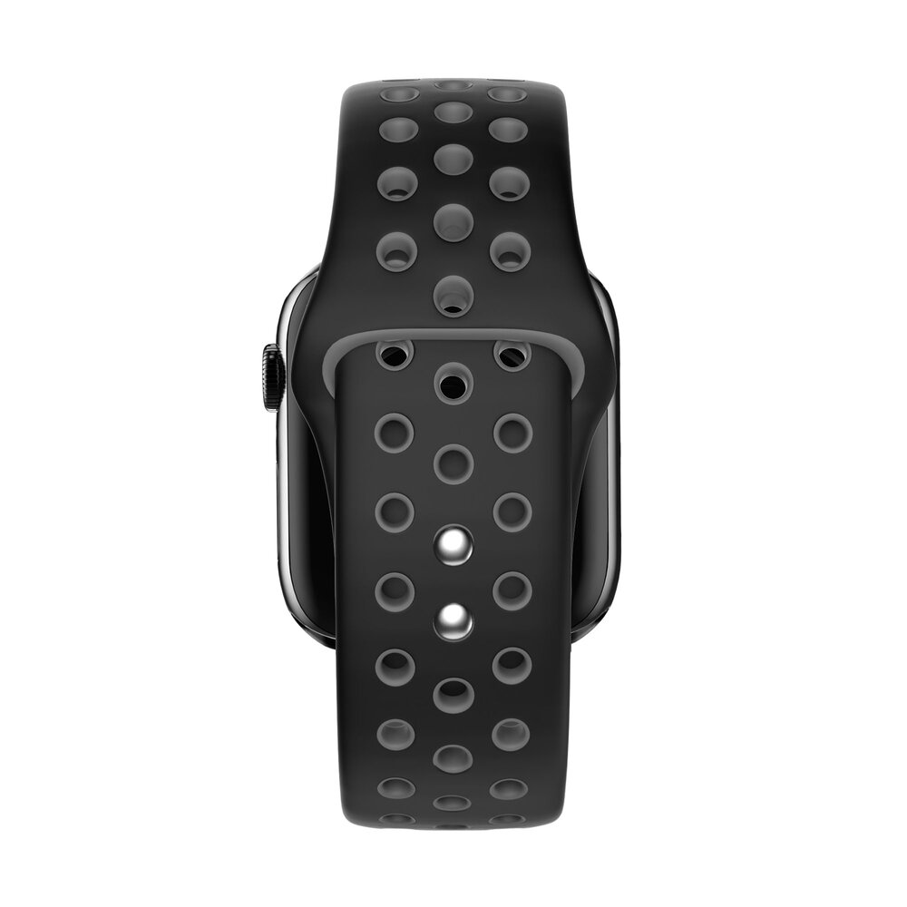 Bandz Bandz Apple Watch Dual Snap sport band (zwart/grijs)