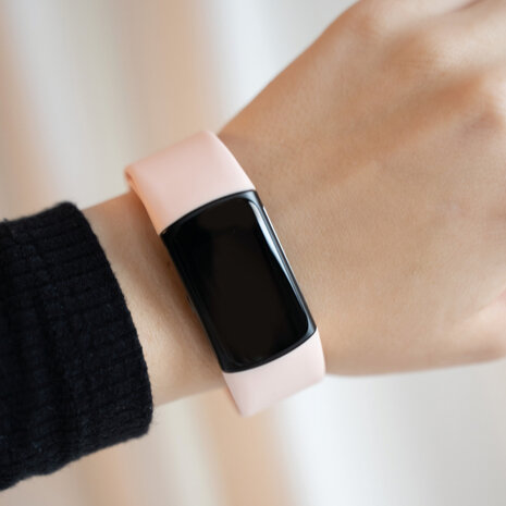Strap-it® Strap-it Fitbit Charge 6 siliconen bandje (lichtroze)