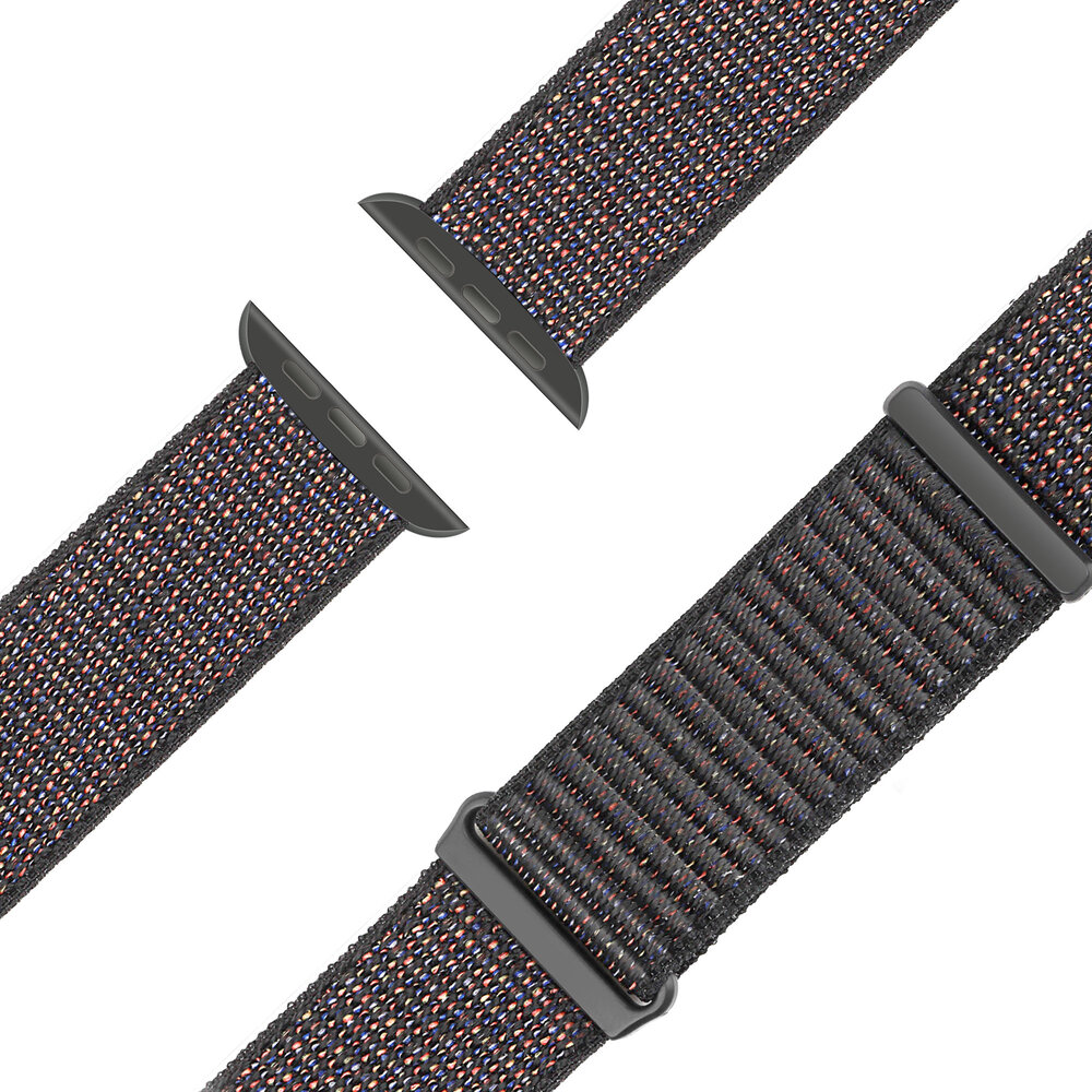 Bandz Bandz Apple Watch Nylon loop band (zwart mix)
