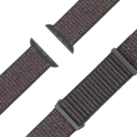 Bandz Bandz Apple Watch Nylon loop band (zwart mix)