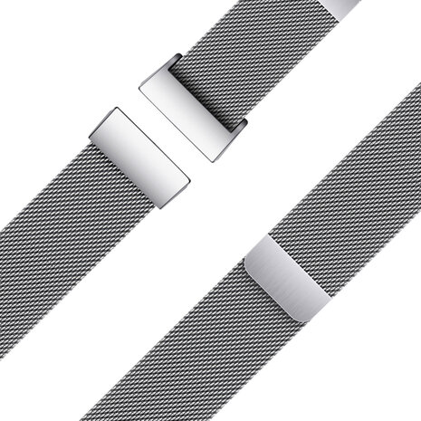 Bandz Bandz Fitbit Charge 3 Milanese loop band (zilver)