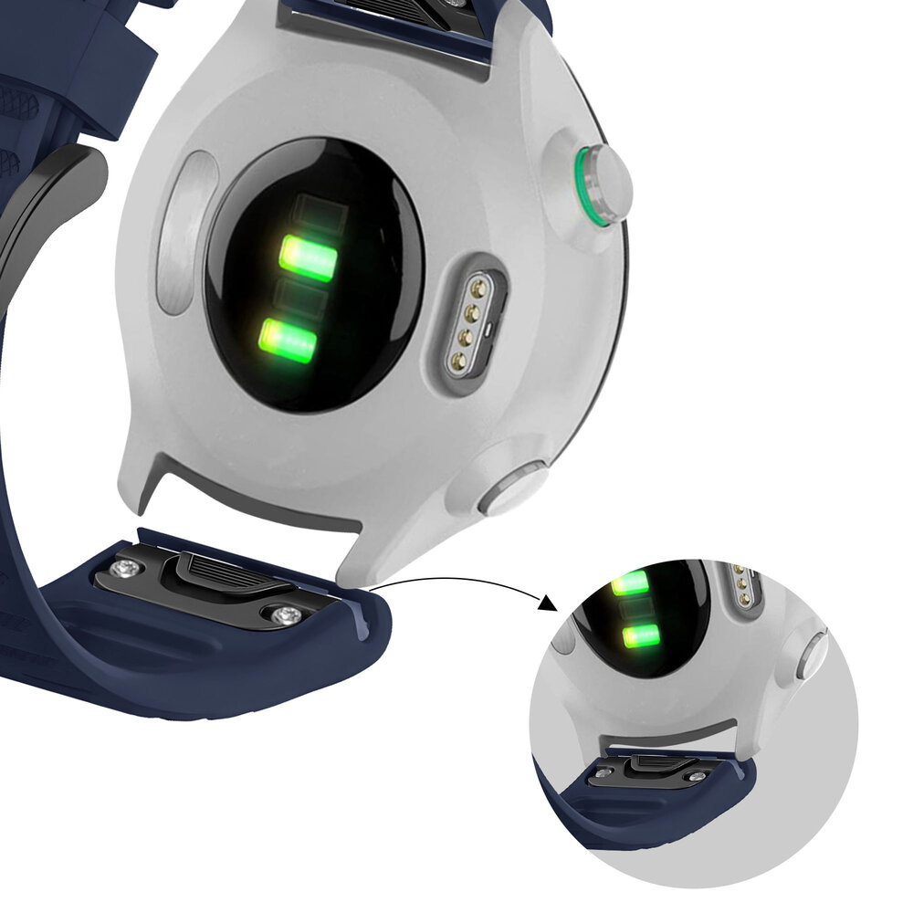 Bandz Bandz Garmin Fenix 5/6 siliconen band met gesp (donkerblauw)