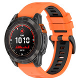 Strap-it® Garmin Fenix 5 / 6 sport gesp band (oranje/zwart)