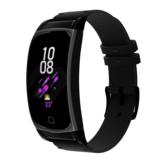 Strap-it® Samsung Gear Fit 2 (Pro) leren bandje (zwart)