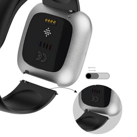 Bandz Bandz Fitbit Versa sport band (zwart)