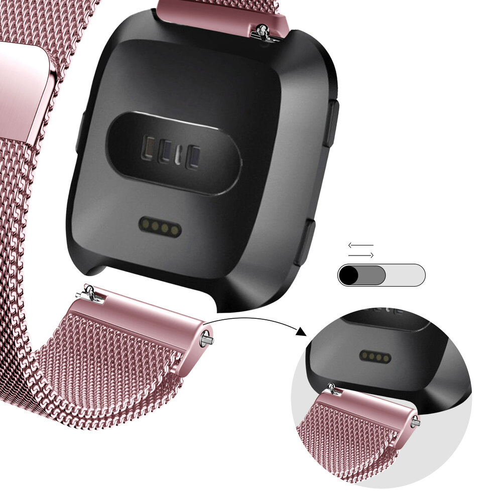 Bandz Bandz Fitbit Versa Milanese loop band (roze)
