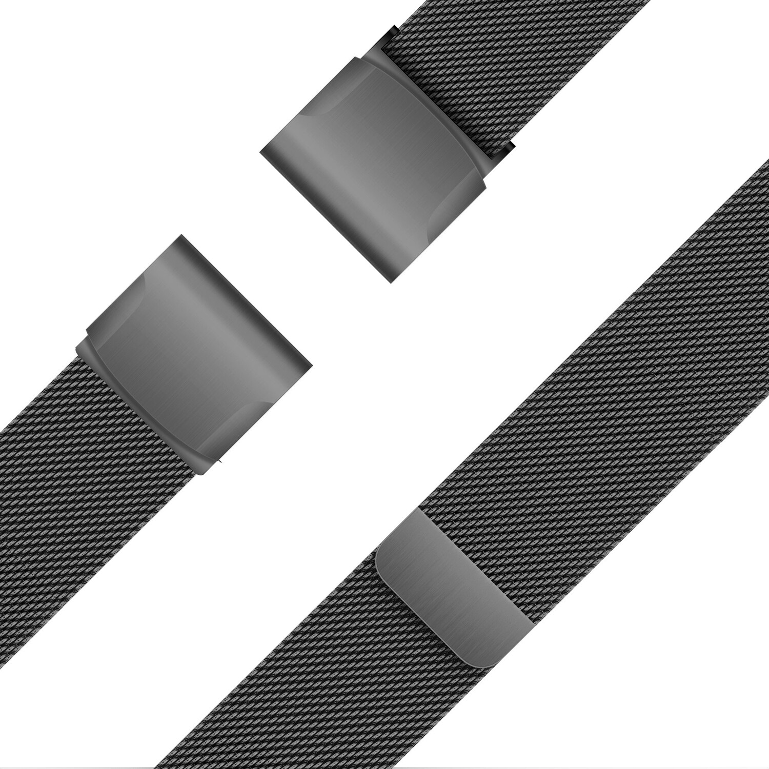Garmin Fenix 5 6 Milanese loop band zwart Smartwatchbanden