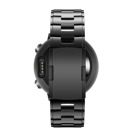 Garmin Fenix 5x 6x titanium schakel band zwart Smartwatchbanden