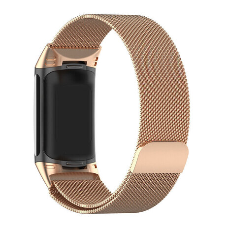 Strap-it® Strap-it Fitbit Charge 6 Milanese band (rosé goud) Strap-it® Strap-it Fitbit Charge 6 Milanese band (rosé goud)