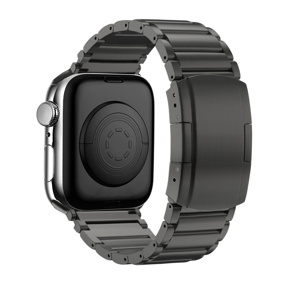 Bandz Bandz Apple Watch titanium schakel band (zwart)