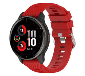 Strap-it® Garmin Venu 2 Plus siliconen bandje (rood)