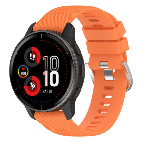 Strap-it® Strap-it Garmin Venu 2 Plus siliconen bandje (oranje)