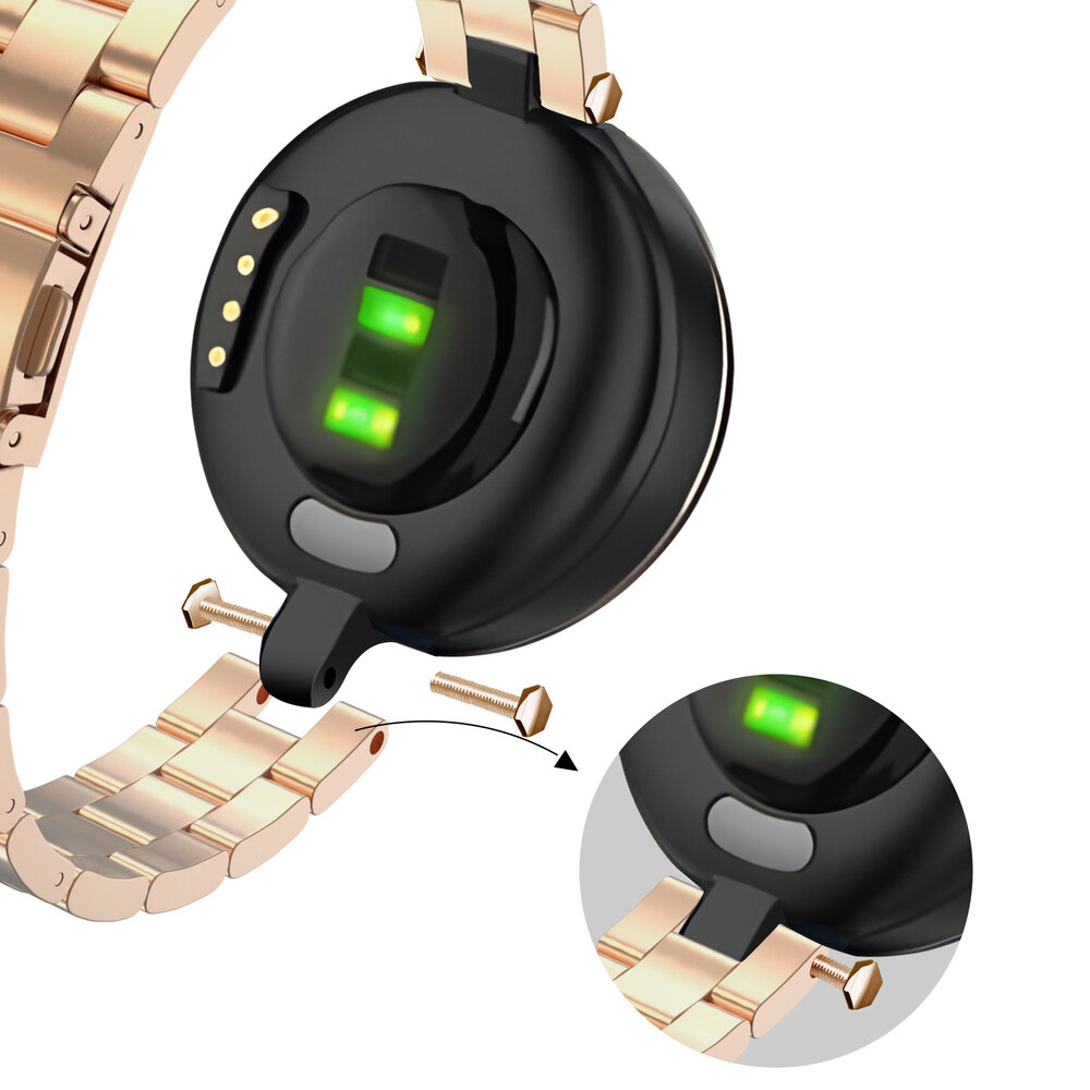 Bandz Bandz Garmin Lily stalen band 'Classic' (roségoud)